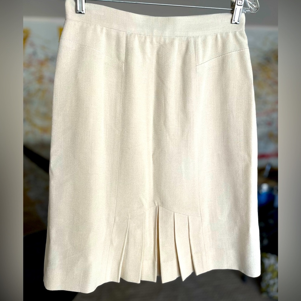 Marc Jacobs pleated accent linen skirt